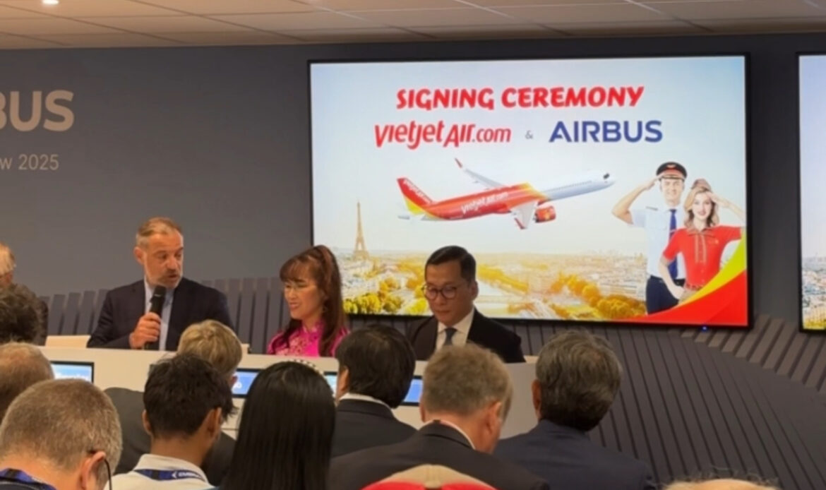 Vietjet realiza pedido por 100 Airbus A321neo