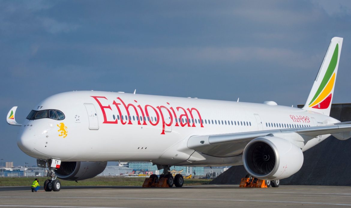 Ethiopian Airlines recibe su último A350 con un vuelo usando SAF