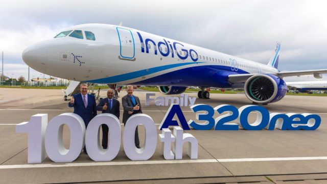 Airbus entrega aeronave de la familia A320neo numero 1,000