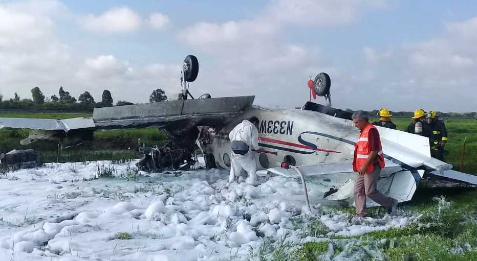 Se accidenta Beechcraft C90A King Air en el aeropuerto de Durango