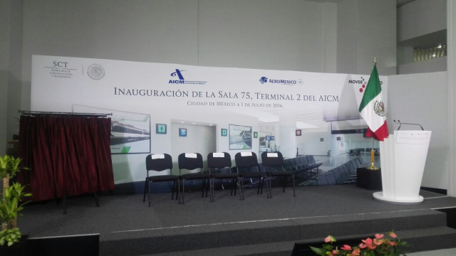 Inauguración de la nueva sala 75 del AICM