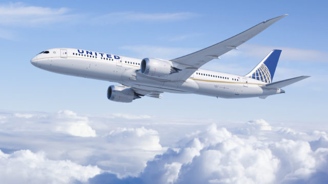 United Airlines realiza pedido por nueve nuevos 787-9