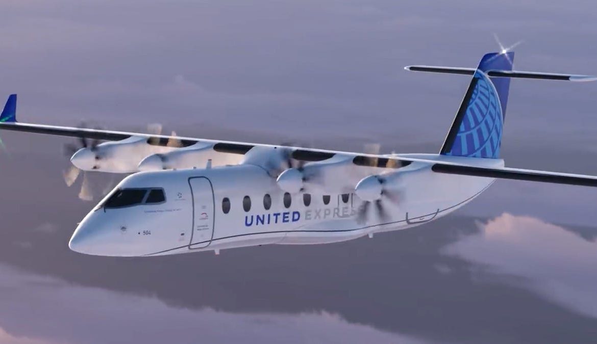 United Airlines comprará 100 aviones eléctricos para operar rutas regionales