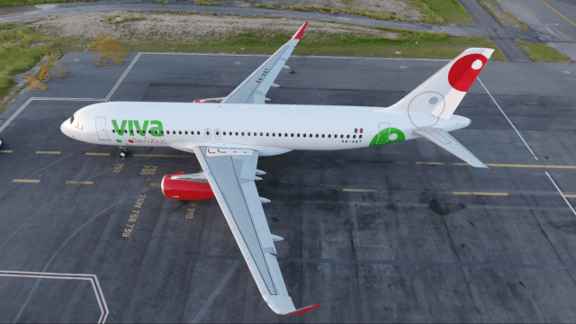 A320 de Viva Aerobus regresa a AICM por indicación de tren de aterrizaje