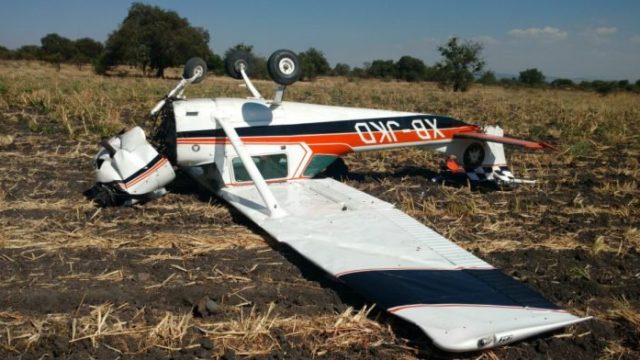 Se accidenta Cessna 150, XB-JKD, de escuela en Guanjuato