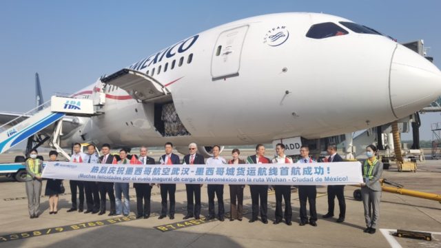 Inaugura Aeroméxico Cargo ruta entre Wuhan y la Ciudad de México