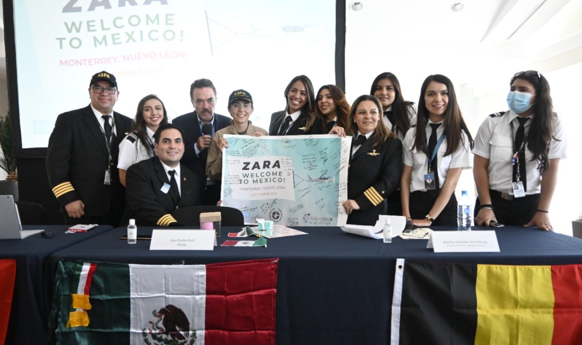 Pilotos de ASPA reciben a Zara Rutherford, la piloto más joven en volar alrededor del mundo