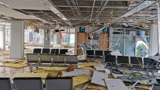 Aeropuerto de Nuevo Laredo sufre daños tras tormenta