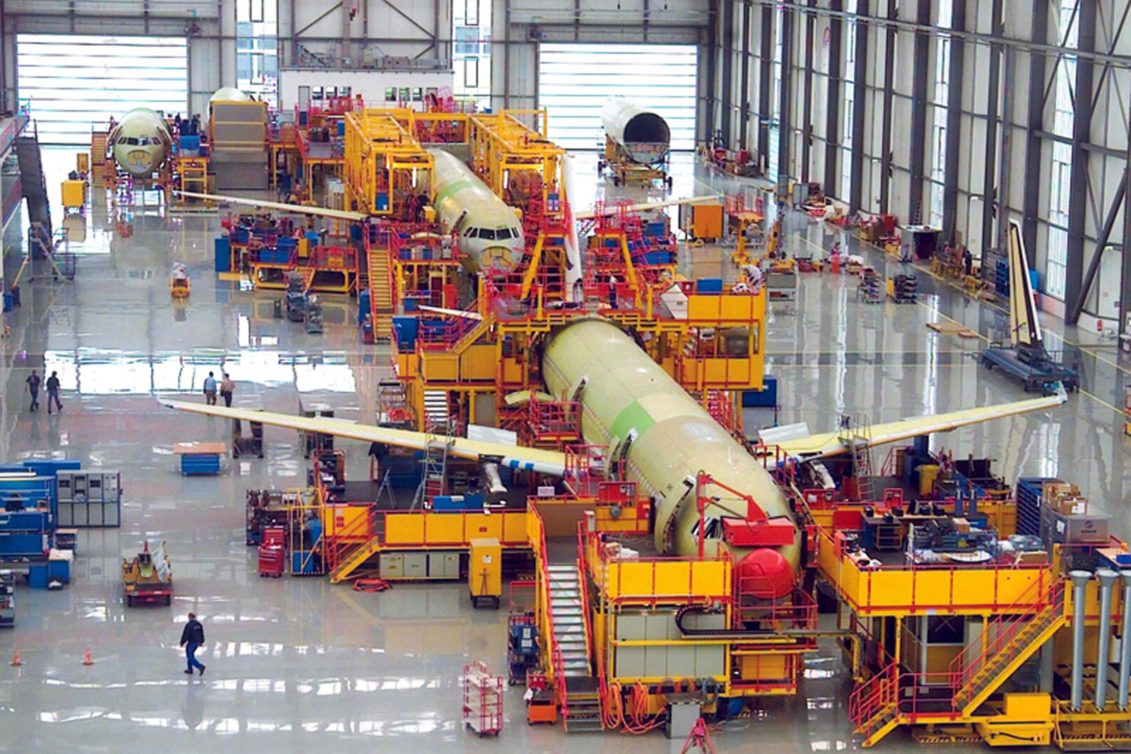 A320 Final assembly line in Hamburg, Germany