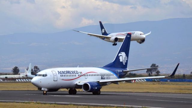 Aeroméxico deja en tierra 40 aeronaves por crisis sanitaria