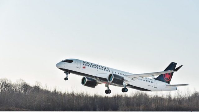 Realiza primer vuelo de prueba A220 de Air Canada