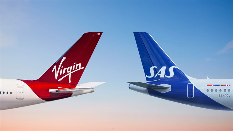 SAS amplía su colaboración con Virgin Atlantic para ofrecer más destinos de largo alcance