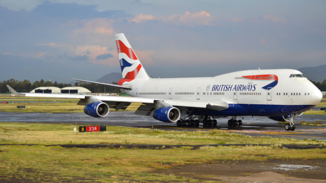 Adios al Boeing 747 de British Airways en México