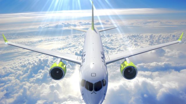 airBaltic recibe nuevo CS300; 50 minutos después ya estaba en servicio comercial