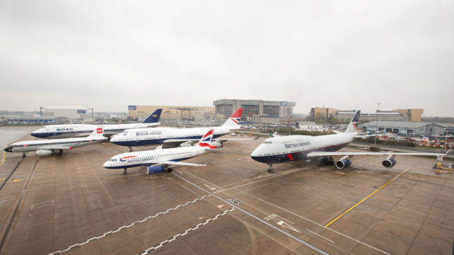 British Airways reúne sus libreas retro