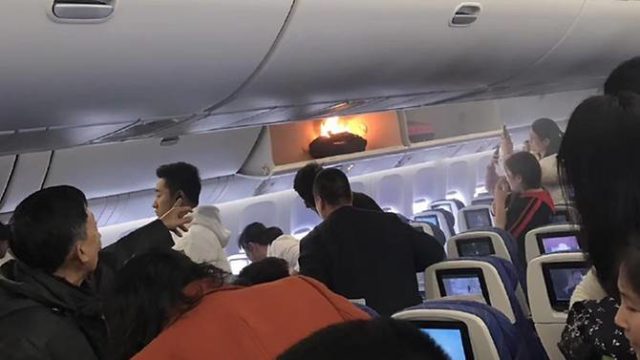 Se incendia batería externa de celular en un 777-300ER de China Southern