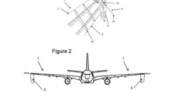 Airbus patenta puntas de ala plegables