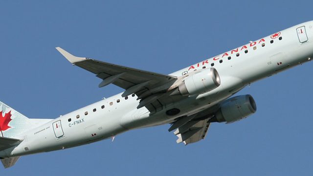 Air Canada anuncia retiro de Embraer E190
