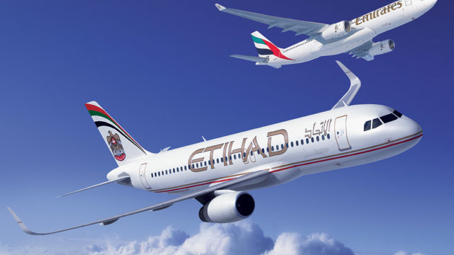 Los jeques de los emiratos árabes discutieron la fusión de Emirates-Etihad