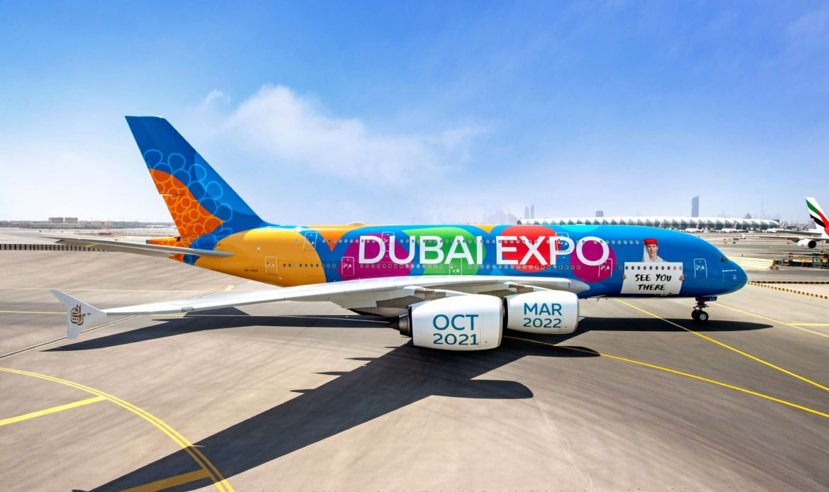 Emirates presenta librea completa en un A380 con motivo de la Expo de Dubái 2020