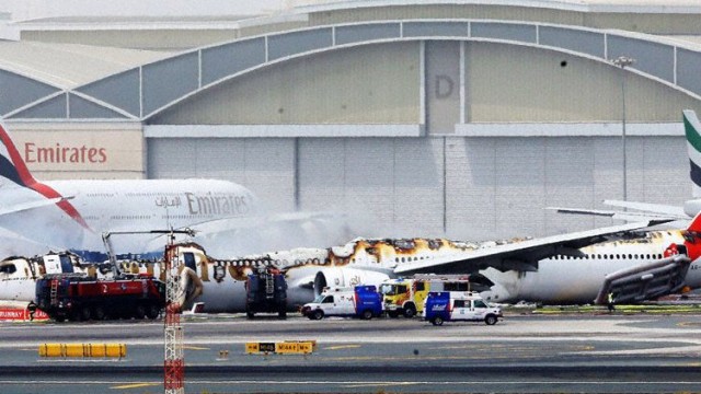 Se accidenta Boeing 777 de Emirates en Dubai