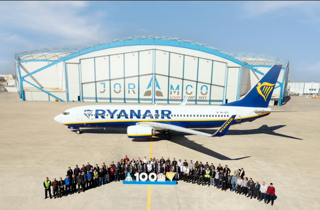 Ryanair realiza acuerdo de mantenimiento para su futura flota