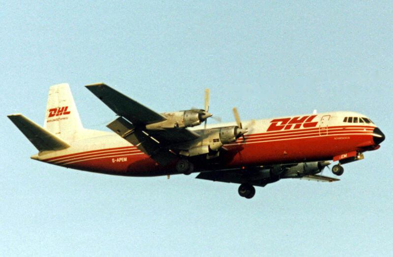 Merchantman en 1992 volando para DHL. 