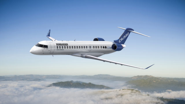 Bombardier y United introducen nuevo CRJ550