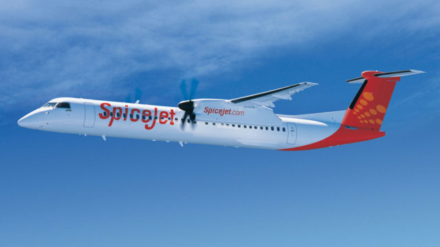 Bombardier entrega primer Q400 de alta densidad a SpiceJet
