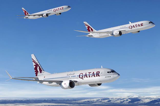 La imagen de un Boeing 737 con los colores de Qatar no se ha hecho esperar por parte del fabricante.