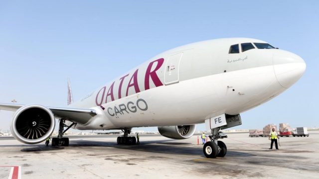 Qatar opera el vuelo de carga de nueve minutos de duración
