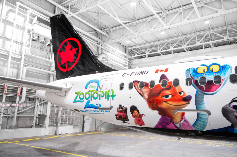 Air Canada presenta una nueva librea inspirada en “Zootopia 2”