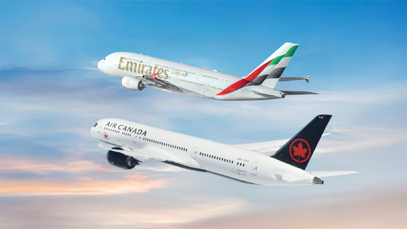 Air Canada y Emirates amplían su alianza estratégica hasta 2032