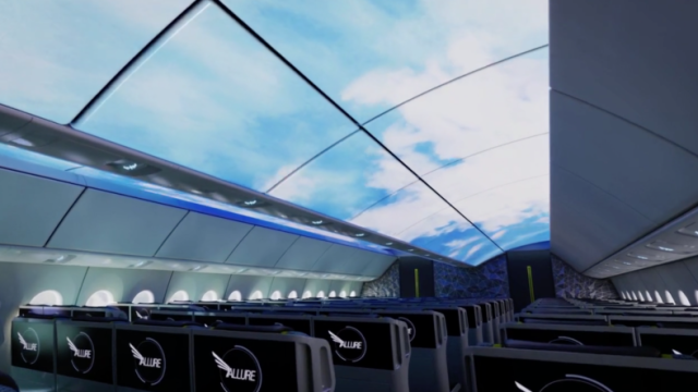Boeing quiere convertir el interior de sus aviones en enormes pantallas.
